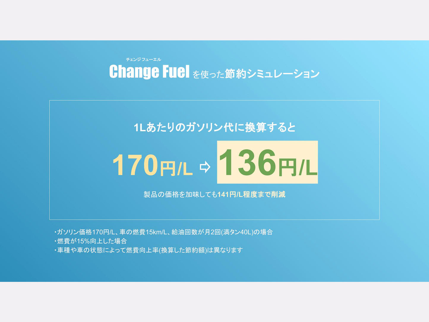 軽油・重油・灯油用|Change Fuel 100mL